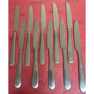 Oneida MOONCREST - Stainless Steel 10 pc. Butter Dinner Knives Gently Used